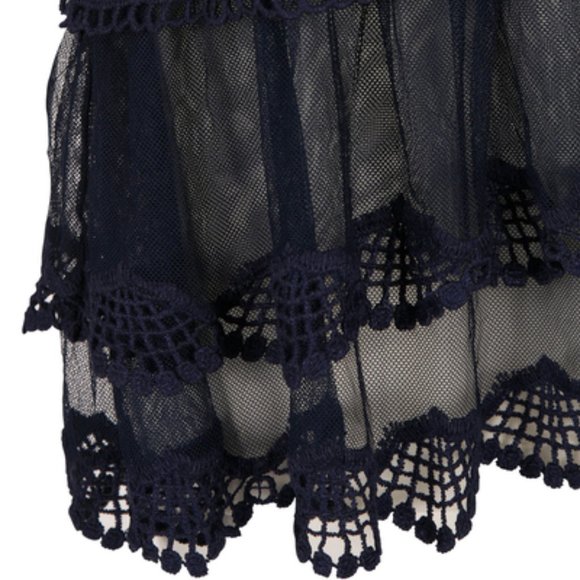 ⭐️ Host Pick⭐️ Ricki's | Black Sheer Embroidered Mesh Top - Picture 4 of 6